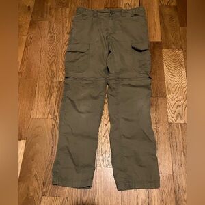 G.H. Bass & Co. Explorer Convertible Zipper Cargo Pants Shorts 30x32 Mens Tan